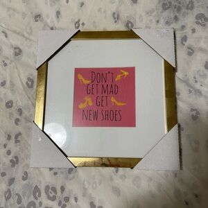 Gold and Pink Framed Wall Art